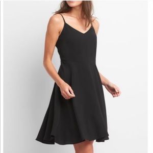 Gap Fit and Flare Cami Dress, Black Dot